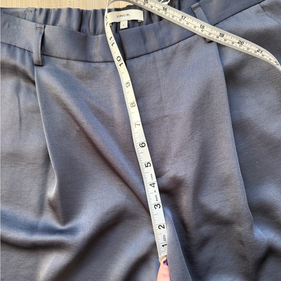 NWT Vince Satin Slate Blue Wide-Leg Culottes - Picture 4 of 9